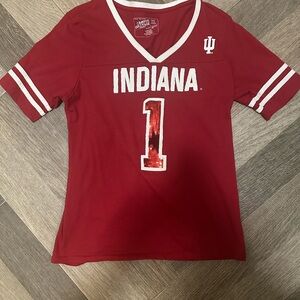 Campus Heritage Indiana Hoosiers Red White Shirt XL Women's Fan Jersey Top